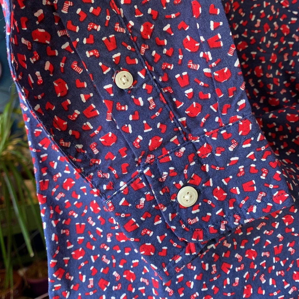 Santa Button Down
